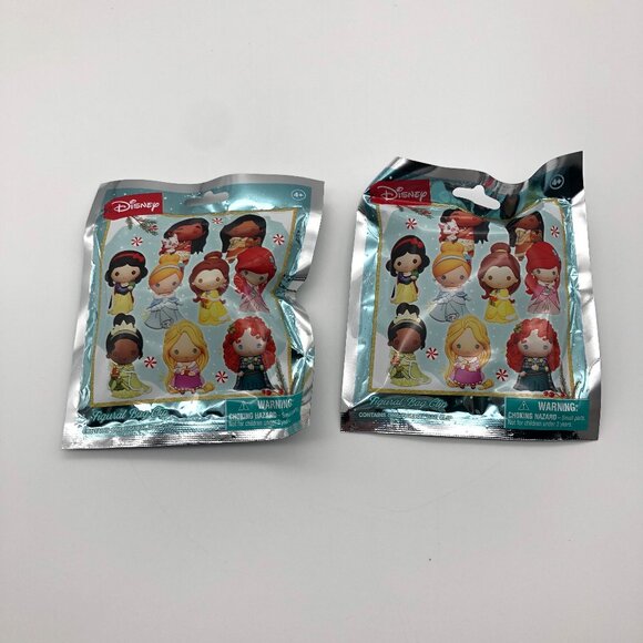 Disney Princess Surprise Blind Bag Figural Bag Clip x2, Holiday Stocking Stuffer - Picture 1 of 3